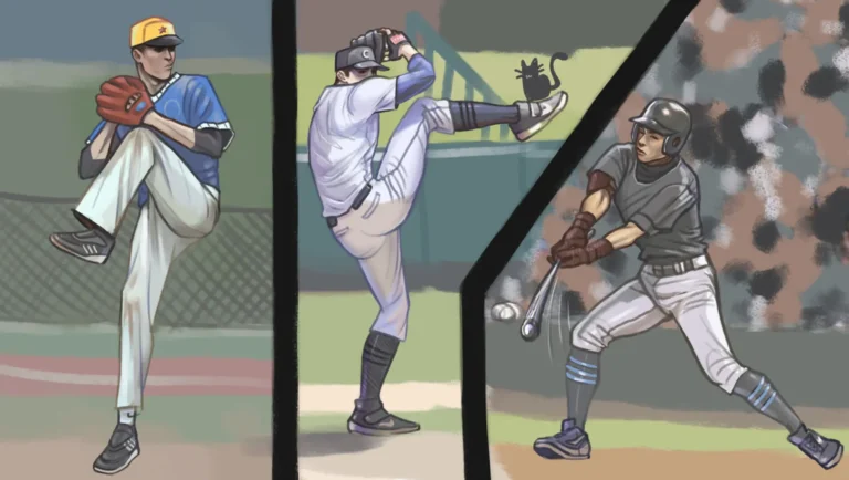 dymanic baseball batters pose