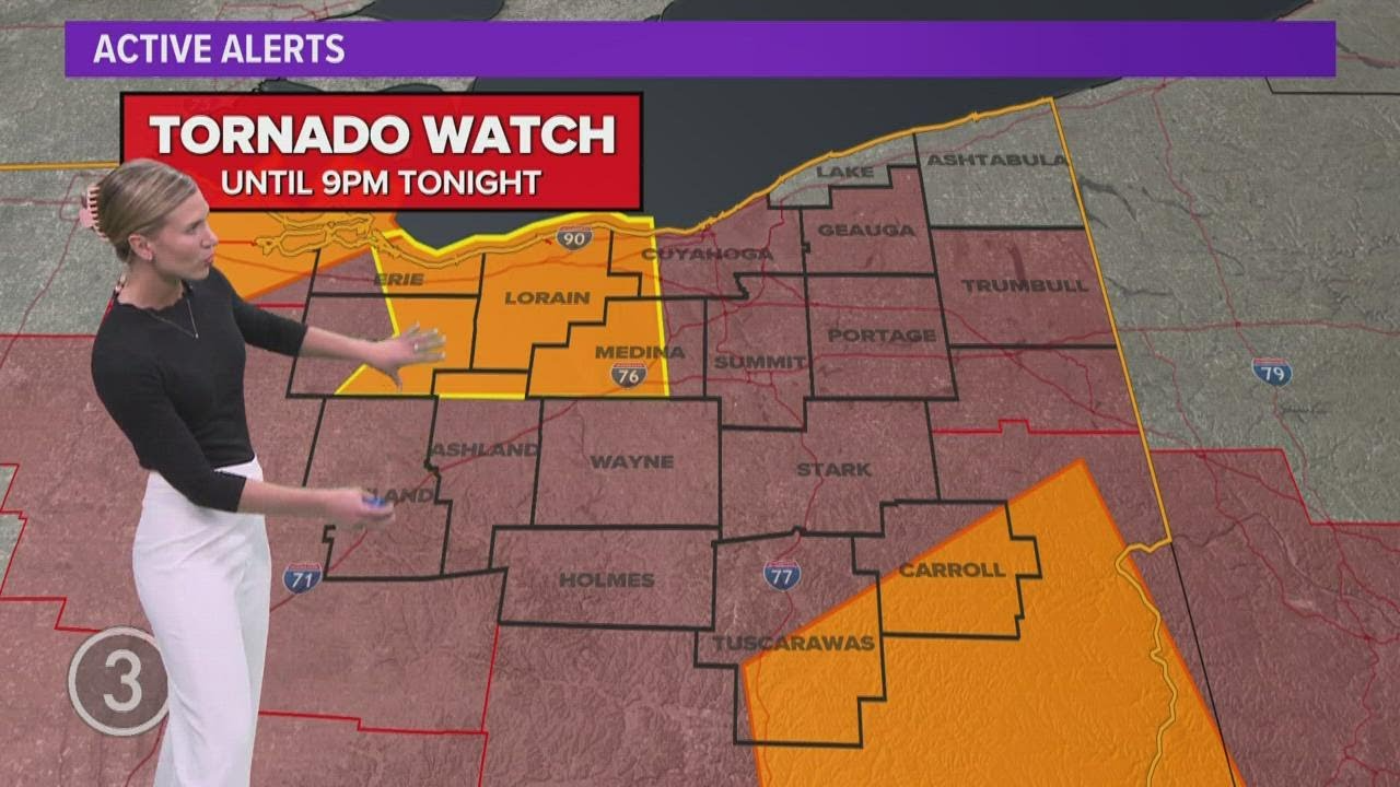 tornado watch issued for several northeast ohio counties